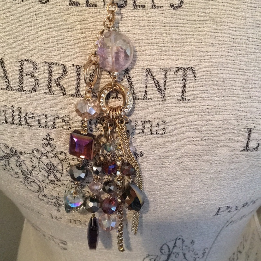 GORGEOUS “tassel” beaded drop necklace